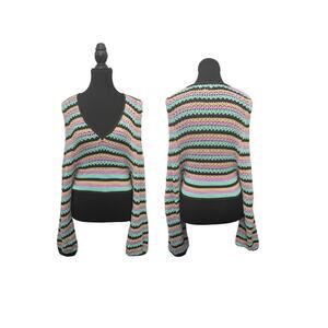 Cute Threaded Top, Long Sleeve-MEDIUM